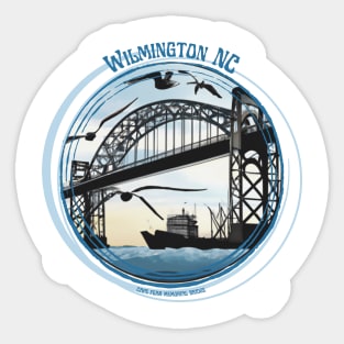 WILMINGTON NC - CAPE FEAR MEMORIAL BRIDGE Sticker